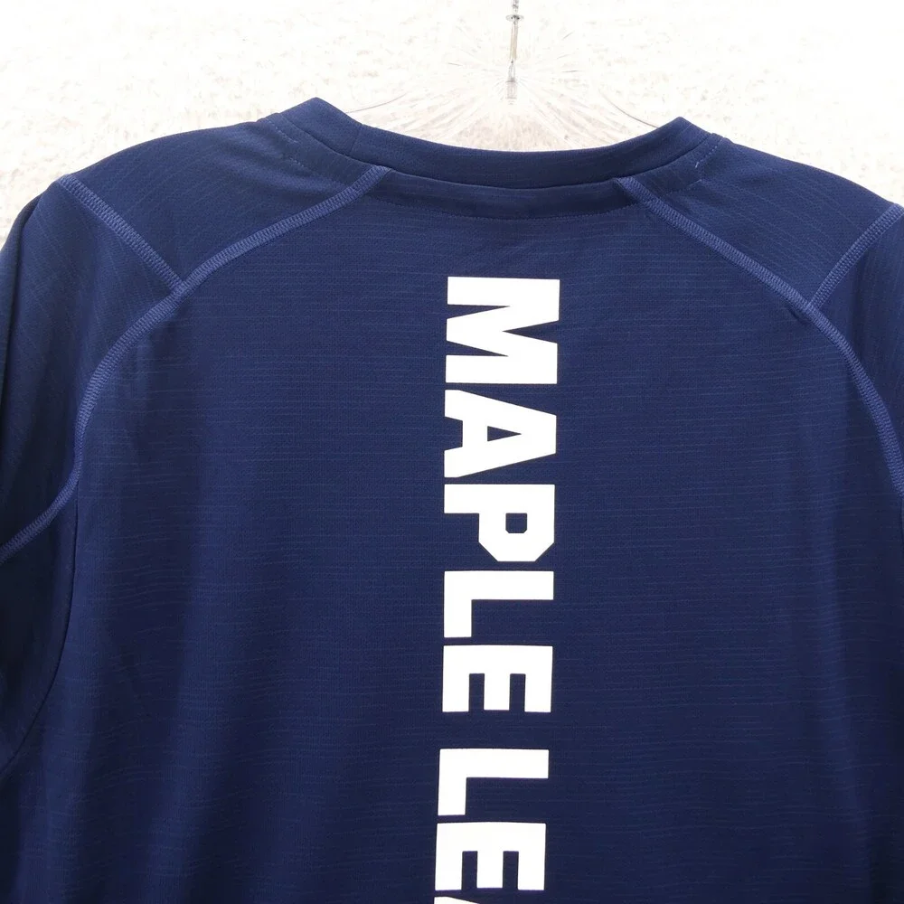 Toronto Maple Leafs Shirt‎ Mens Medium Blue Adidas NHL Ice Hockey Sports Tee New